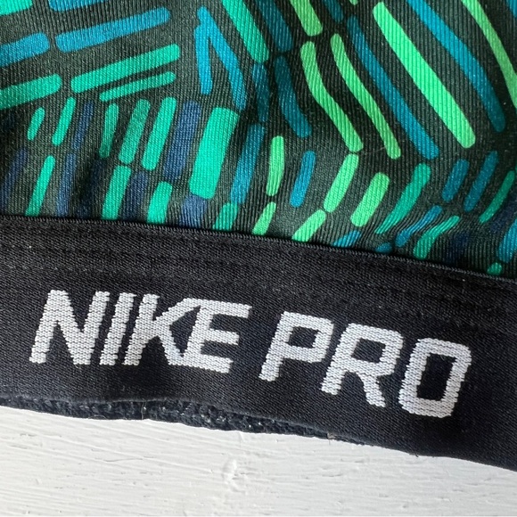Nike Pro Women's Sports Bra - Green, Blue, and Black Size Small - Picture 3 of 5